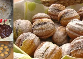 Nuci de casă umplute cu cremă de cacao