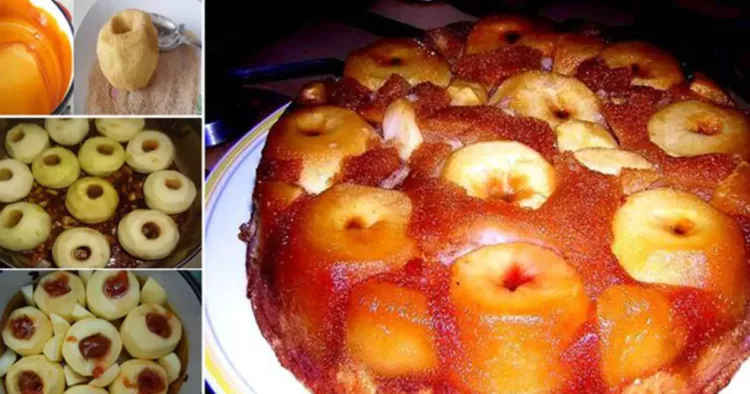 Tort de mere întregi caramelizate