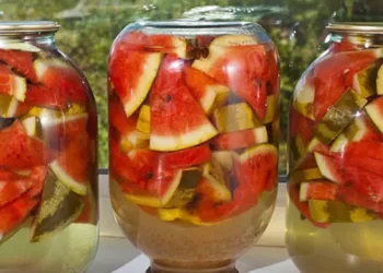 Cea mai simplă reţetă de pepene murat la borcan! Vezi cum prepară o gospodină adevărată acest fruct atât de bun!