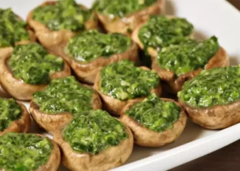 Ciupercuțe umplute cu spanac