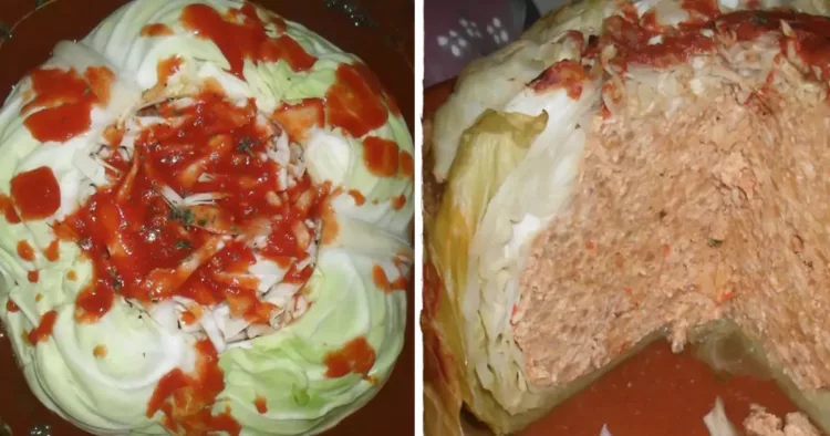 Varză umplută cu piept de pui