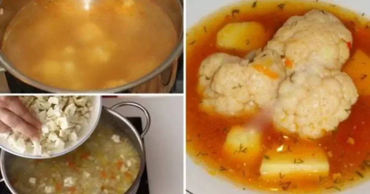 Supă de roșii cu găluște de post