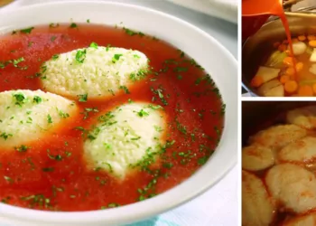 Supă de roșii cu găluște de post