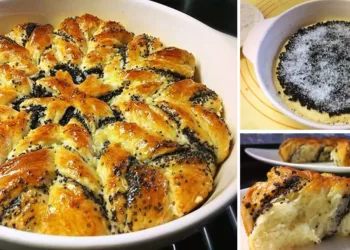 Prăjitura cu mac  din aluat de brânză și drojdie. O floare pentru musafiri care îi va cuceri pe loc