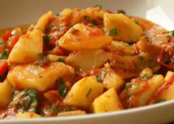 Mâncărică de cartofi cu ardei și pătrunjel