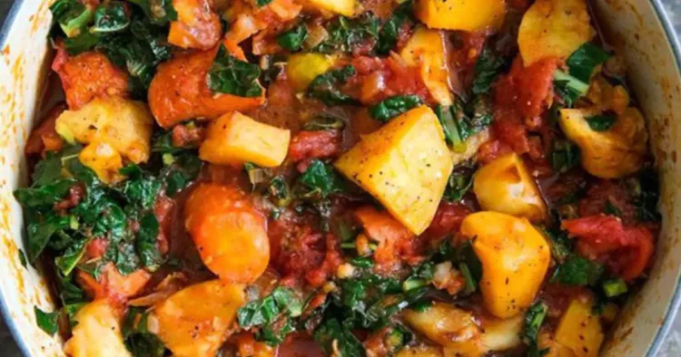 Mâncărică de cartofi cu ardei și pătrunjel