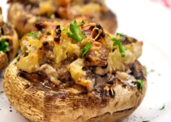 Ciupercuțe umplute cu bacon și cașcaval