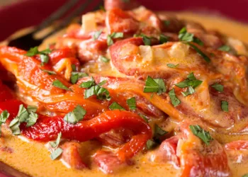 Mâncărică de ardei copți cu roșii
