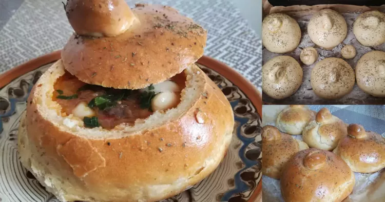 Ciorbă de fasole cu ciolan afumat în pâinici. Un preparat tradițional pe care orice român trebuie să o preapre