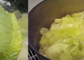A fiert varza în apă și s-a dat cu lichidul pe față și păr. Rezultatul a fost uimitor