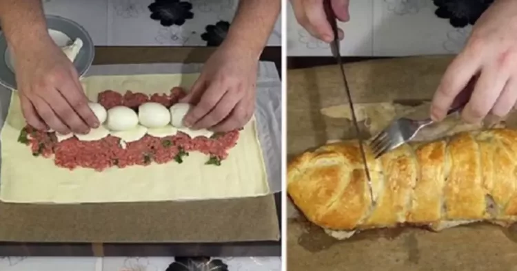 Rulada care va face furori de Paște. Cum se prepară această ruladă delicioasă cu carne și ouă