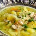 Ciorbă moldovenească cu pui, șofran și legume de primăvară. Cu siguranță cea mai bună pe care am mâncat-o până acum