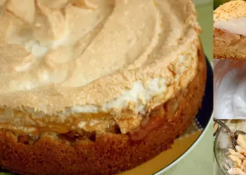 Tort de bezea cu mere