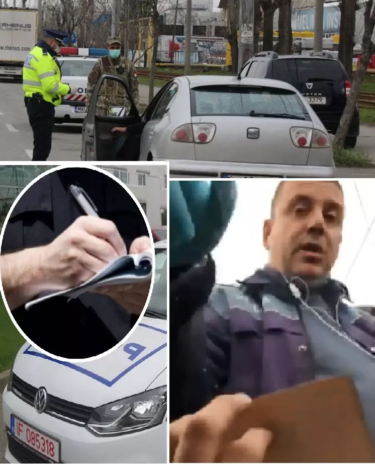 Sofer amendat de un politist, desi avea acte in regula! VIDEO ULUITOR: „Iti iau talonul, ca asa vreau eu”:
