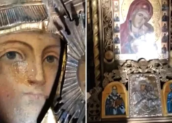 Preotul Cristian Grama a filmat icoana făcătoare de minuni a Maicii Domnului de la Biserica Hagiu și a arătat tuturor minunea.