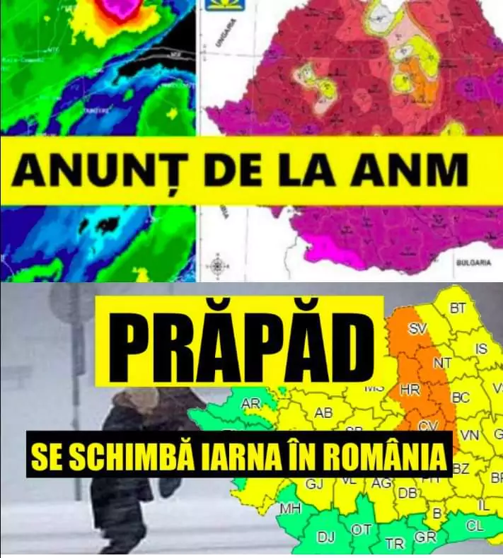 Meteorologii ANM anunță o SCĂDERE DRASTICĂ a temperaturilor! Vremea se strică în toată țara! Prognoza meteo ACTUALIZATĂ