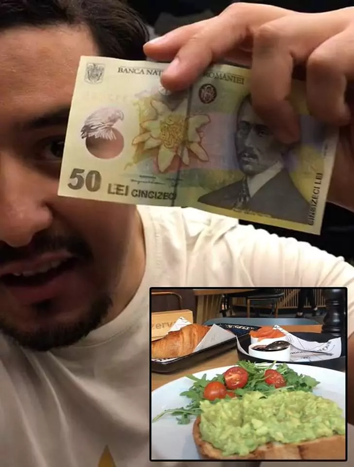 Reacția unui american după ce a plătit 60 de lei pentru un mic dejun, într-un restaurant din București