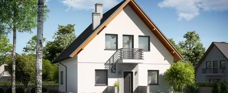 O eleganta casa cu mansarda de 116 mp. Vezi proiectul complet