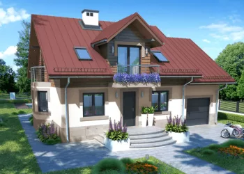 Casa economica cu mansarda si garaj. Planul si proiectul de amenajare