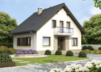 Proiect casa P + M de 117 mp. 4 dormitoare, doua bai si o arhitectura de poveste