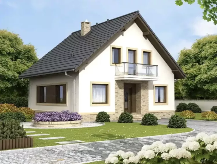 Proiect casa P + M de 117 mp. 4 dormitoare, doua bai si o arhitectura de poveste