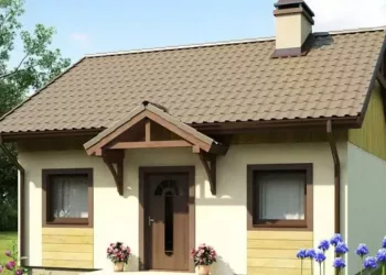 Aceasta casa costa doar 24.000 de euro la gata. Proiect casa parter de 56 mp: