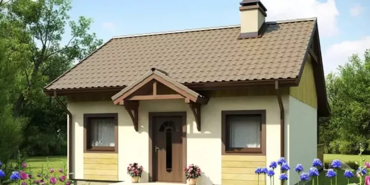 Aceasta casa costa doar 24.000 de euro la gata. Proiect casa parter de 56 mp: