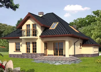 Proiect deosebit de frumos: casa cu mansarda sub 150 mp