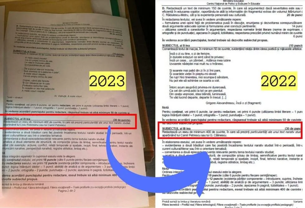 Subiectele de azi de la Bacalaureat Limba Română s-au mai dat o dată? Scandal urias in învățământ