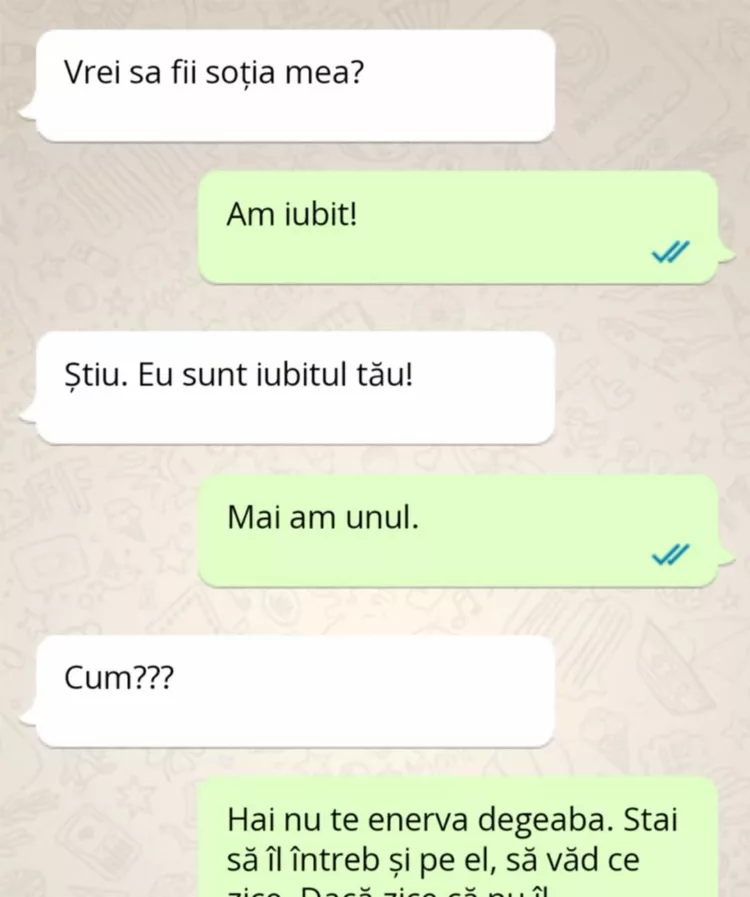 BANC | „Vrei să fii soția mea?” „Am iubit”