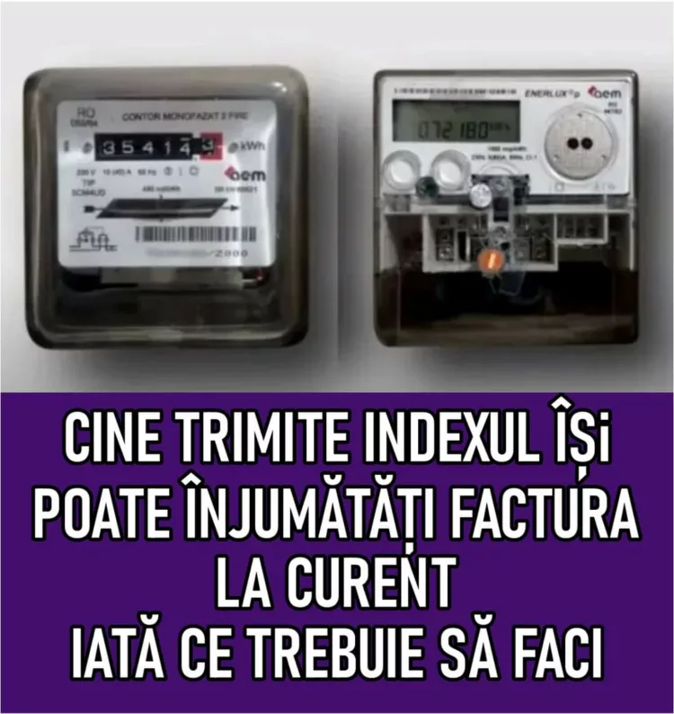 Cine transmite indexul își poate înjumătăți factura la curent. Iată ce trebuie să faci