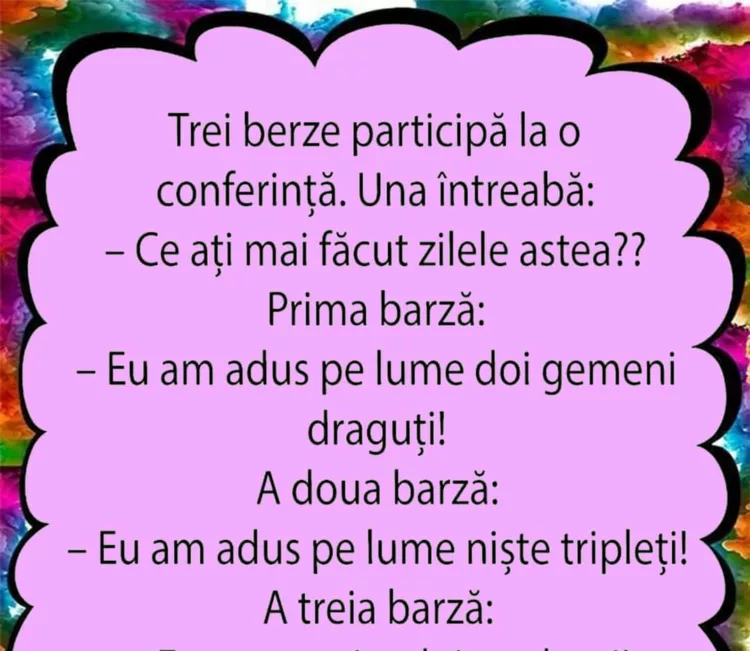 Trei berze participă la o conferință. Una întreabă: