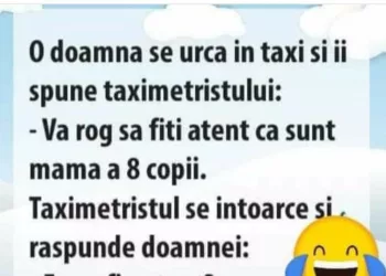 BANC | O doamnă se urcă în taxi și îi spune taximetristului: