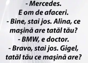 Mihai, ce mașină are tatăl tău?