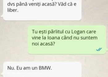 Bună ziua. Sunt iubitul fetei dvs. Pot să parchez pe locul dvs până veniți acasă?