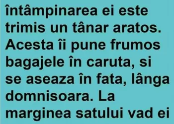 Intr-un sat soseste o învatatoare noua si tânara. In întâmpinarea ei este trimis un tânar aratos. Acesta îi pune frumos bagajele în caruta, si se aseaza în fata, lânga domnisoara.