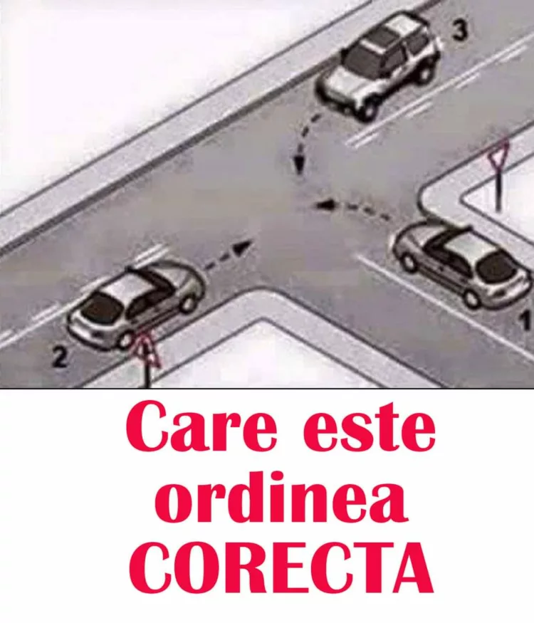 Tu știi care este ordinea corectă de trecere a celor trei vehicule din imagine? Mulți greșesc