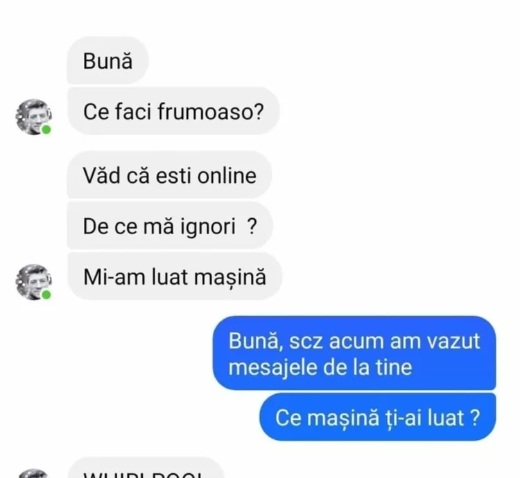 BANCUL ZILEI | „Ce mașină ți-ai luat?”