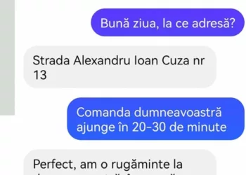 Buna ziua. Am comandat o pizza la domiciliu si vreau sa stiu in cat timp ajunge.