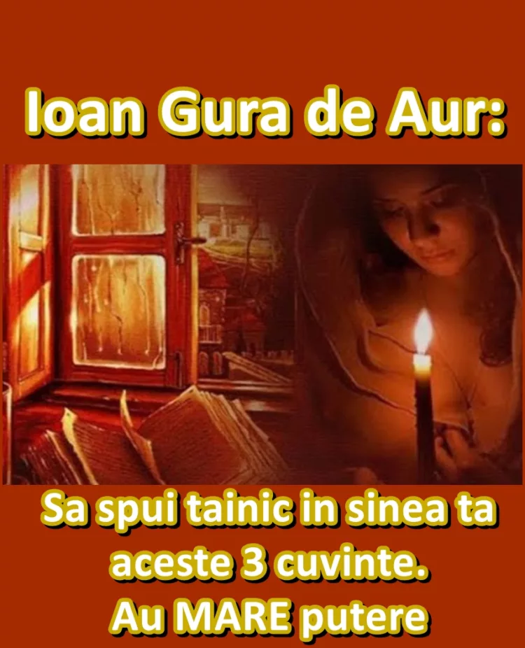 Ioan Gură de Aur: Când nu te afli în biserică, să spui tainic în sinea ta aceste 3 cuvinte. Au MARE putere