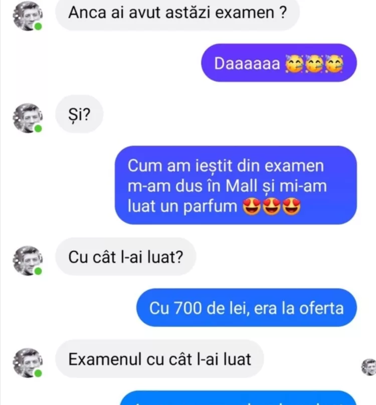 Anca, ai avut astăzi examen?