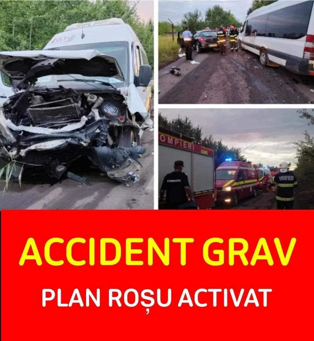 Accident rutier cumplit în România! 21 de victime, pentru moment.