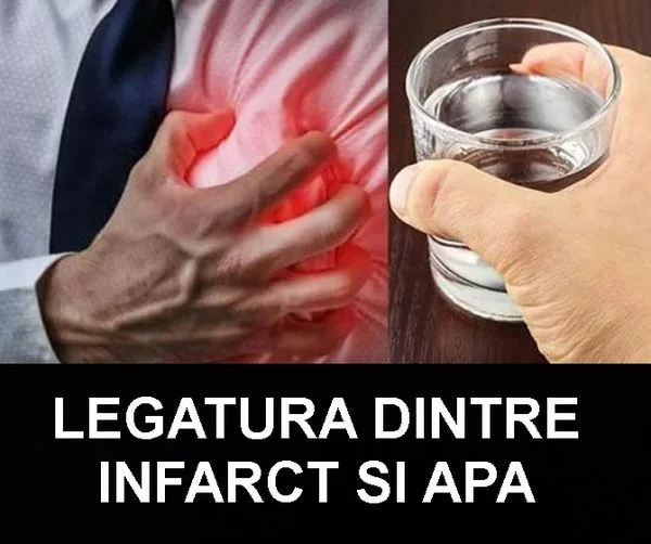 Legătura dintre infarct și apă – Foarte important de știut