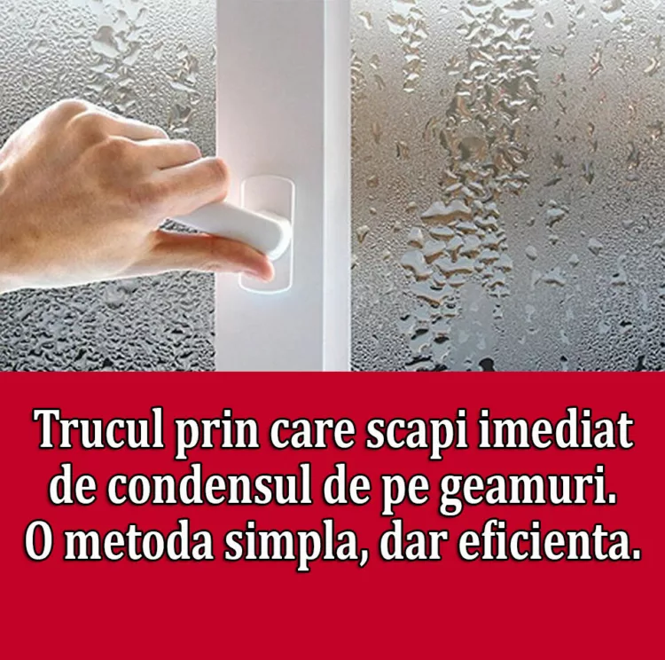 Trucul prin care scapi imediat de condensul de pe geamuri. O metoda simpla, dar eficienta