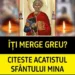 Iti merge foarte greu in VIATA? Vezi in comentarii rugaciunea catre Sfantul Mina