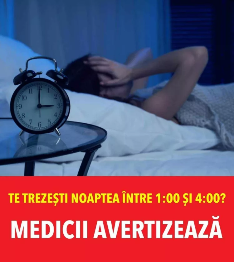 Te trezești noaptea între 1:00 și 4:00? Medicii avertizează . Ce boala poți avea