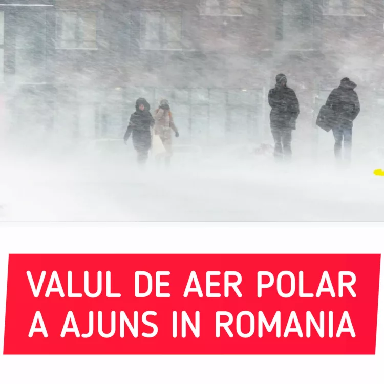 Valul de aer polar a ajuns în România. Stratul de zăpada va ajunge până la 15 cm în unele județe