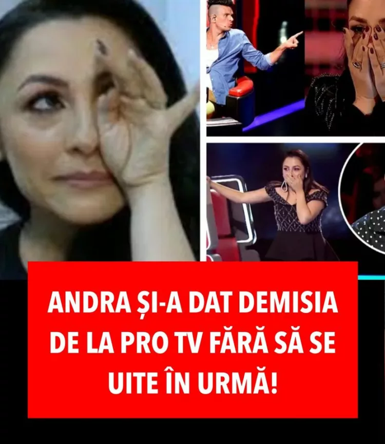Andra și-a dat demisia de la Pro TV fără să se uite în urmă! Totul a pornit de la Tudor Chirilă
