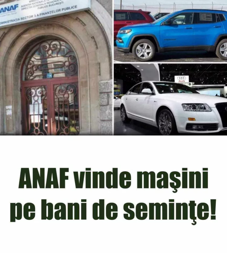 ANAF vinde maşini pe bani de seminţe! Preţurile încep de la 450 de euro
