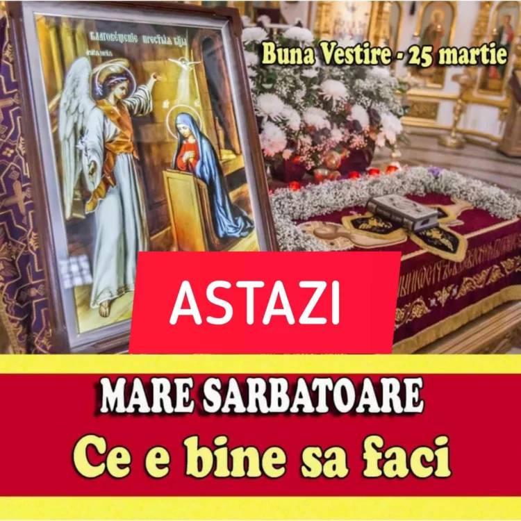 Buna Vestire 25 martie. Singura zi din an in care ai ocazia sa stai la masa cu ingerul tau pazitor